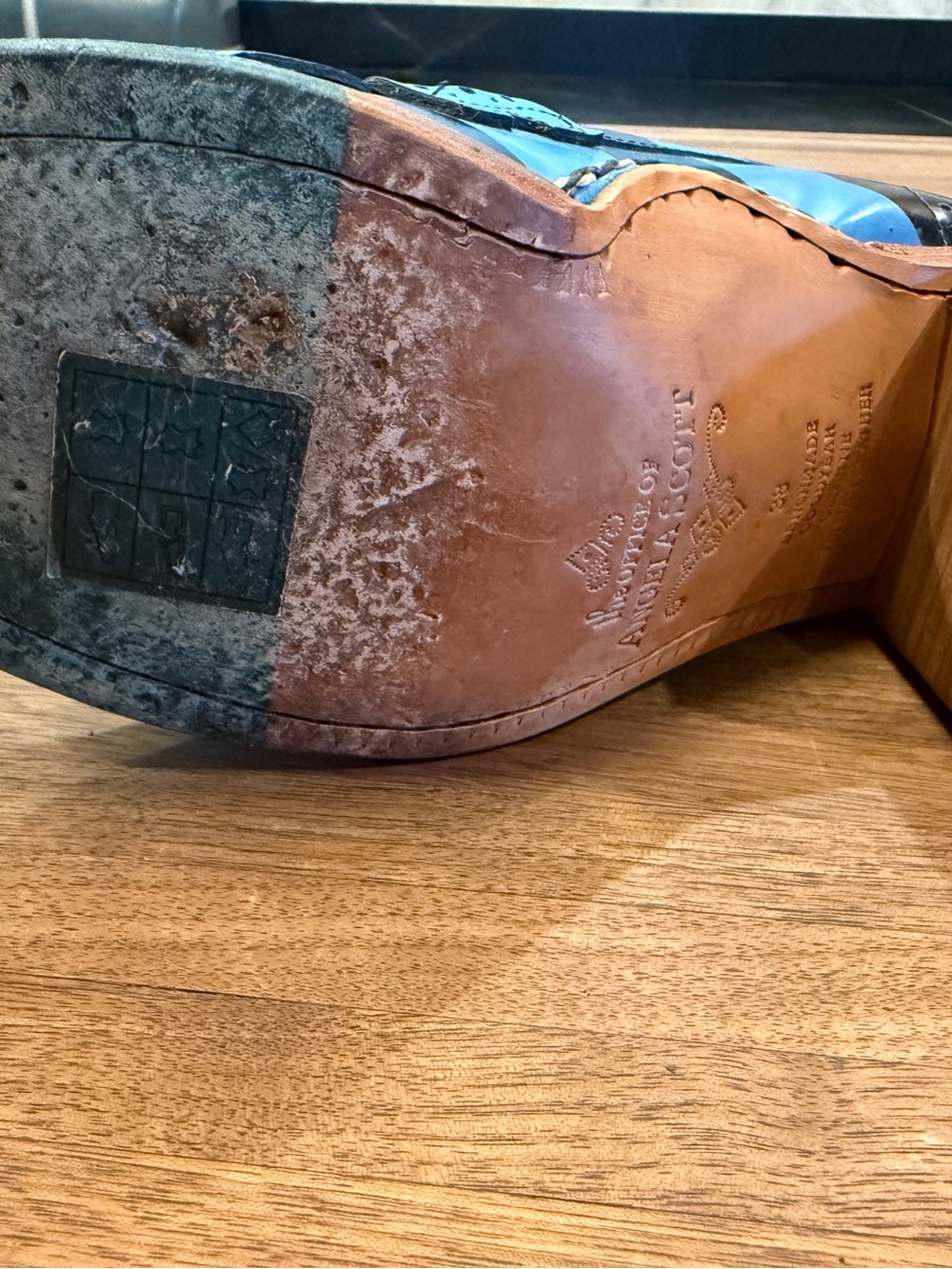 Office of Angela Scott Mrs. Smith Oxford stripe pumps - Picture 10 of 12